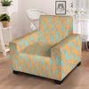 Blue Statue Of Liberty Print Pattern Armchair Slipcover-grizzshop