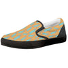 Blue Statue Of Liberty Print Pattern Black Slip On Shoes-grizzshop