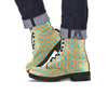 Blue Statue Of Liberty Print Pattern Leather Boots-grizzshop