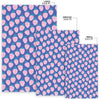 Blue Strawberry Pattern Print Floor Mat-grizzshop