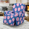 Blue Strawberry Pattern Print Recliner Cover-grizzshop