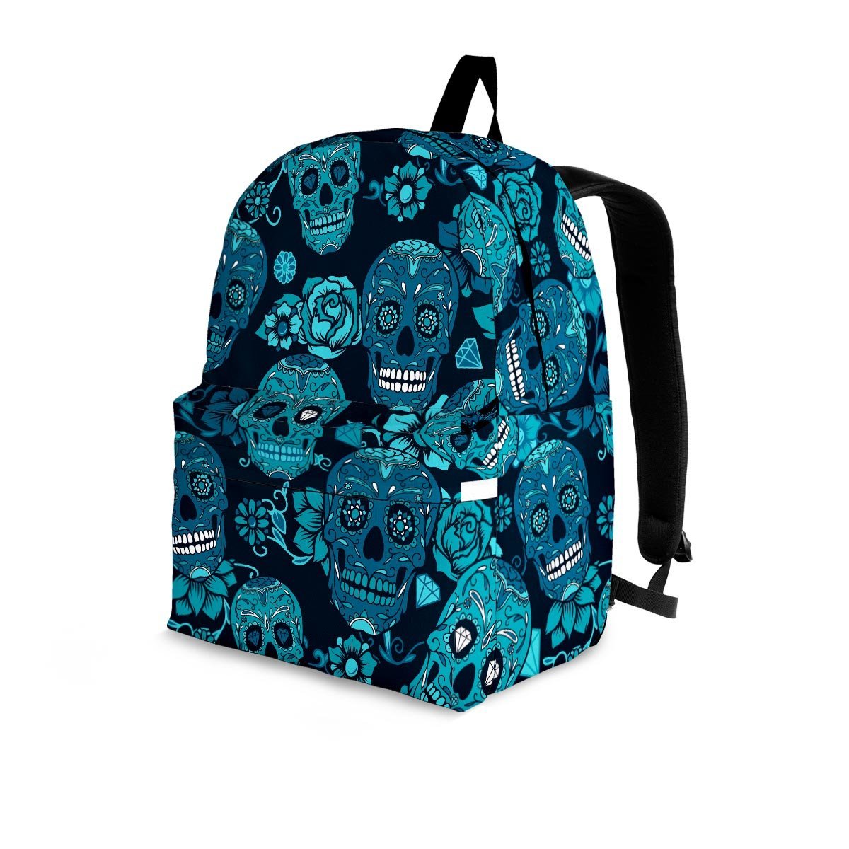 Blue Sugar Skull Backpack-grizzshop