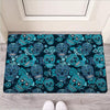 Blue Sugar Skull Door Mat-grizzshop