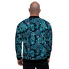 Blue Sugar Skull Men's Bomber Jacket-grizzshop