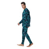 Blue Sugar Skull Men's Pajamas-grizzshop