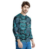 Blue Sugar Skull Men's Sweatshirt-grizzshop