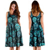 Blue Sugar Skull Print Dress-grizzshop