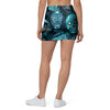 Blue Sugar Skull Print Mini Skirt-grizzshop