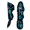 Blue Sugar Skull Print Muay Thai Shin Guard-grizzshop