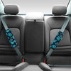 Blue Sugar Skull Print Seat Belt Cover-grizzshop