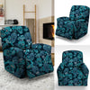 Blue Sugar Skull Recliner Cover-grizzshop