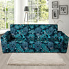 Blue Sugar Skull Sofa Cover-grizzshop