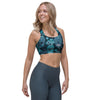 Blue Sugar Skull Sports Bra-grizzshop