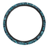 Blue Sugar Skull Steering Wheel Cover-grizzshop