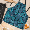 Blue Sugar Skull Women's Apron-grizzshop