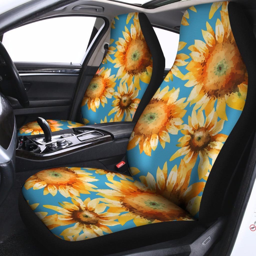 Blue Sunflower Car Seat Covers-grizzshop