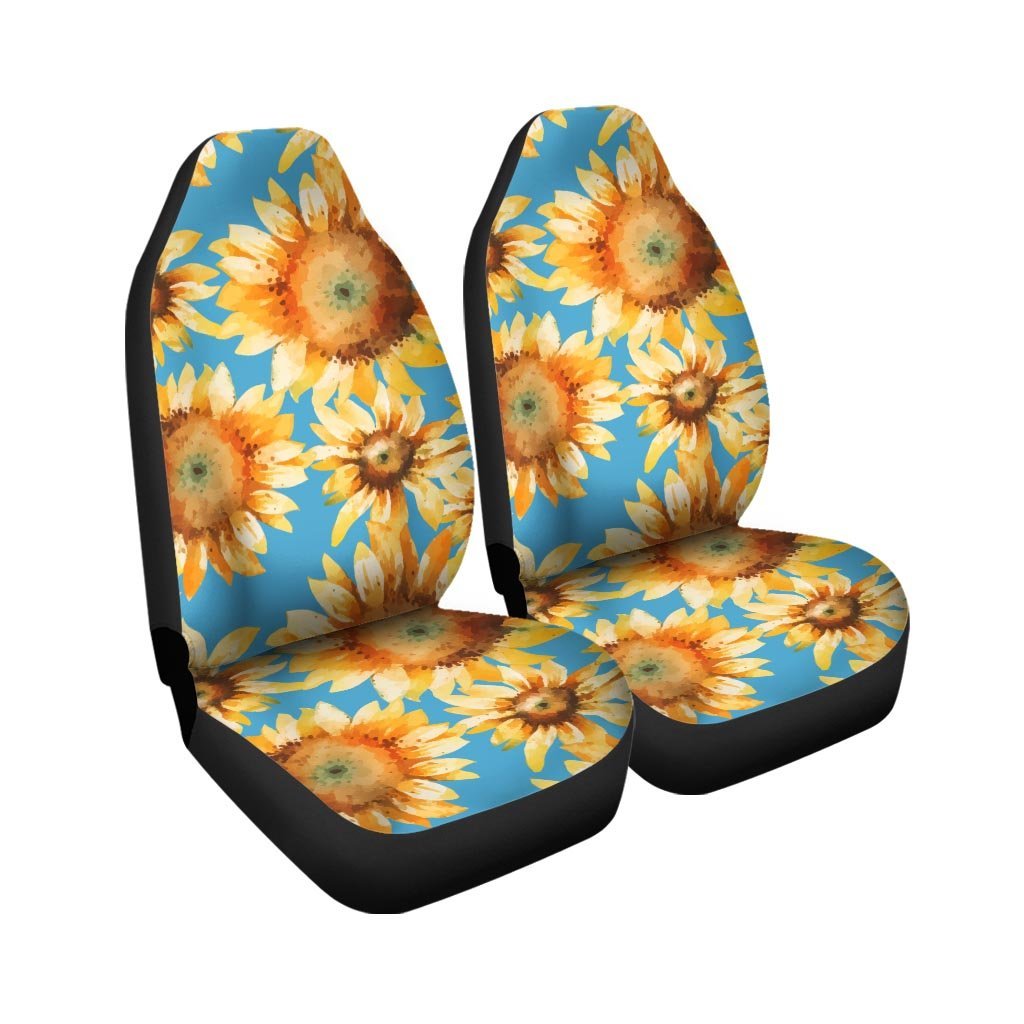 Blue Sunflower Car Seat Covers-grizzshop