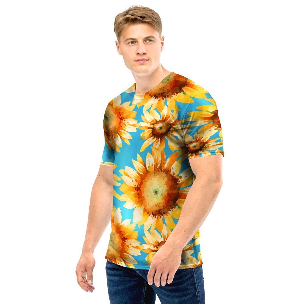 Blue Sunflower Men T Shirt-grizzshop