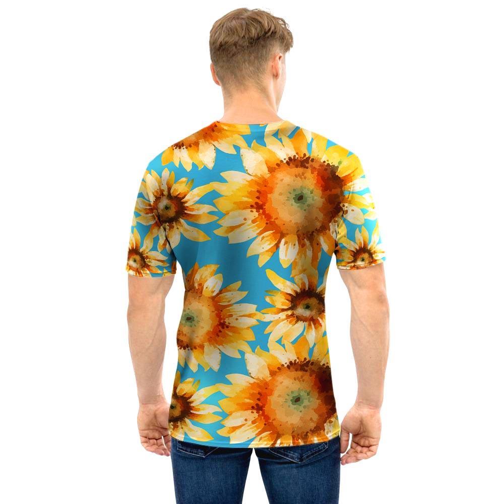 Blue Sunflower Men T Shirt-grizzshop