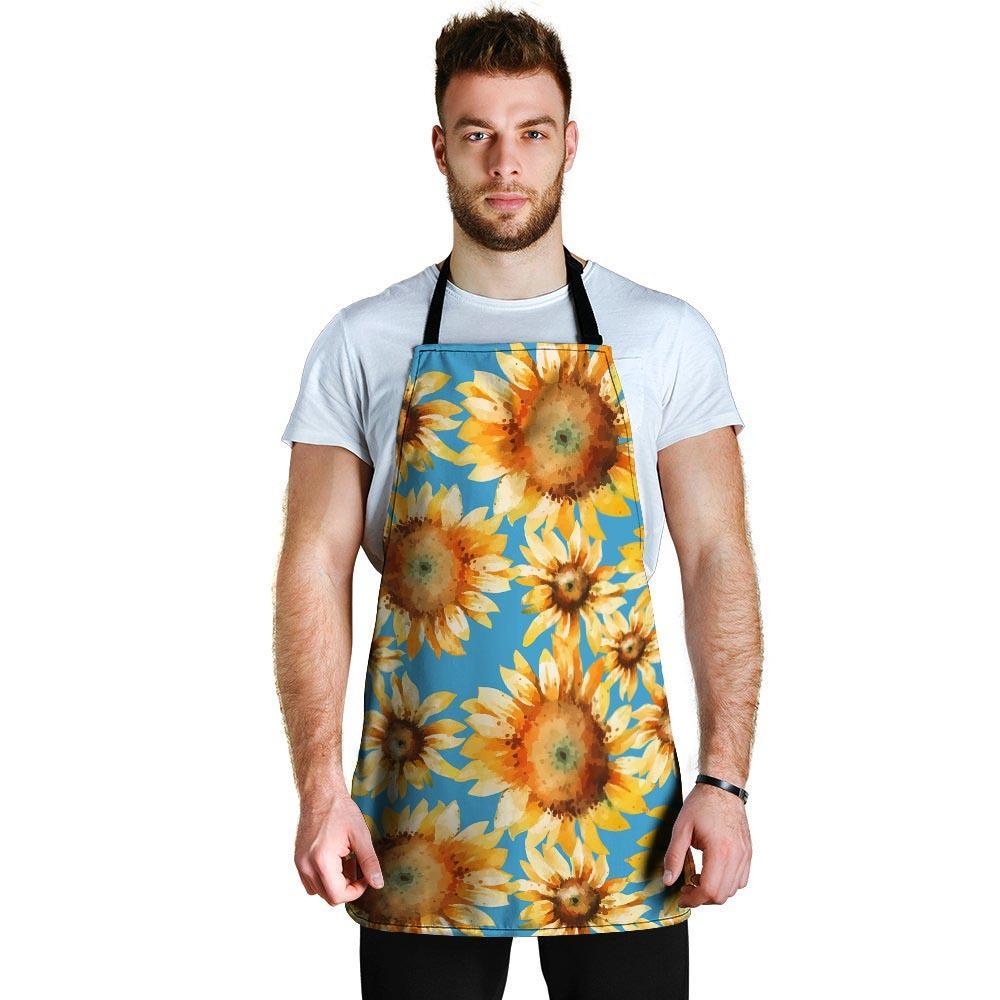 Blue Sunflower Men's Apron-grizzshop