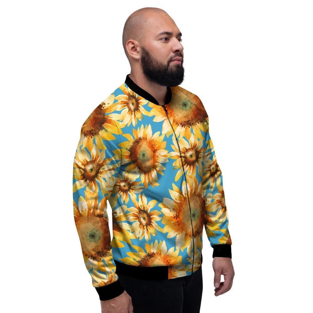 Blue Sunflower Men's Bomber Jacket-grizzshop