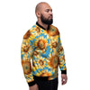 Blue Sunflower Men's Bomber Jacket-grizzshop