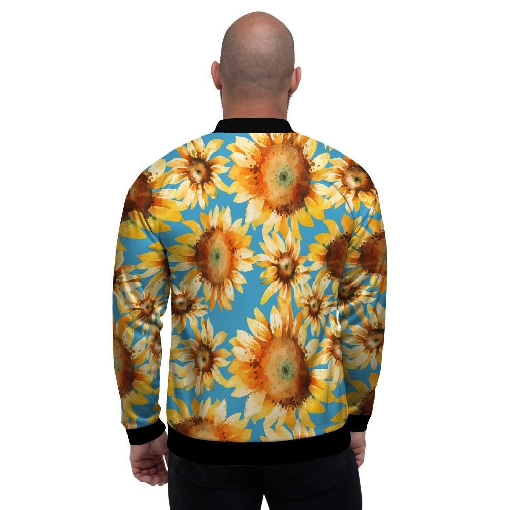 Blue Sunflower Men's Bomber Jacket-grizzshop