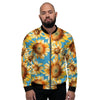 Blue Sunflower Men's Bomber Jacket-grizzshop