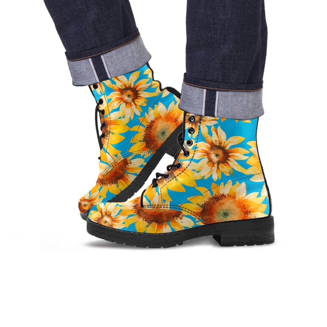 Blue Sunflower Men's Boots-grizzshop