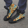 Blue Sunflower Men's High Top Shoes-grizzshop