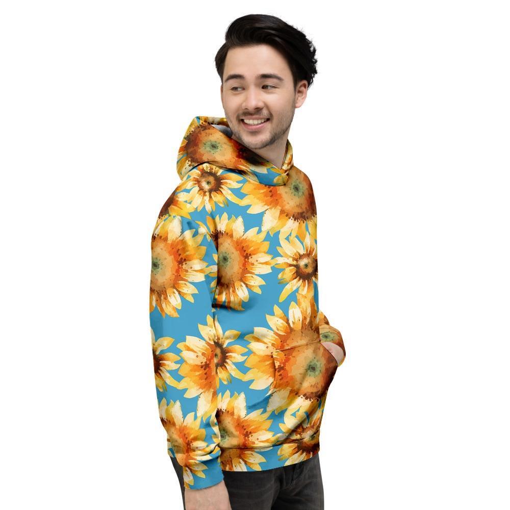 Blue Sunflower Men's Hoodie-grizzshop