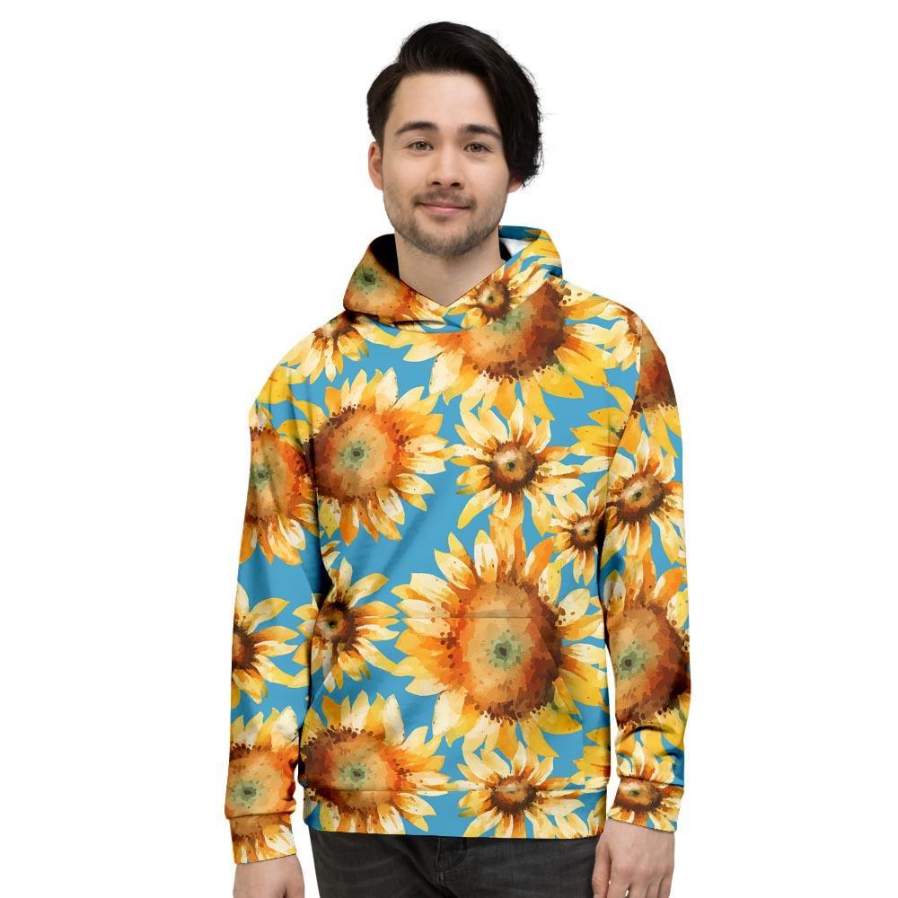 Blue Sunflower Men's Hoodie-grizzshop