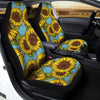 Blue Sunflower Print Car Seat Covers-grizzshop