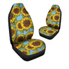 Blue Sunflower Print Car Seat Covers-grizzshop