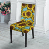 Blue Sunflower Print Chair Cover-grizzshop