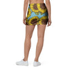 Blue Sunflower Print Mini Skirt-grizzshop