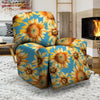 Blue Sunflower Recliner Cover-grizzshop