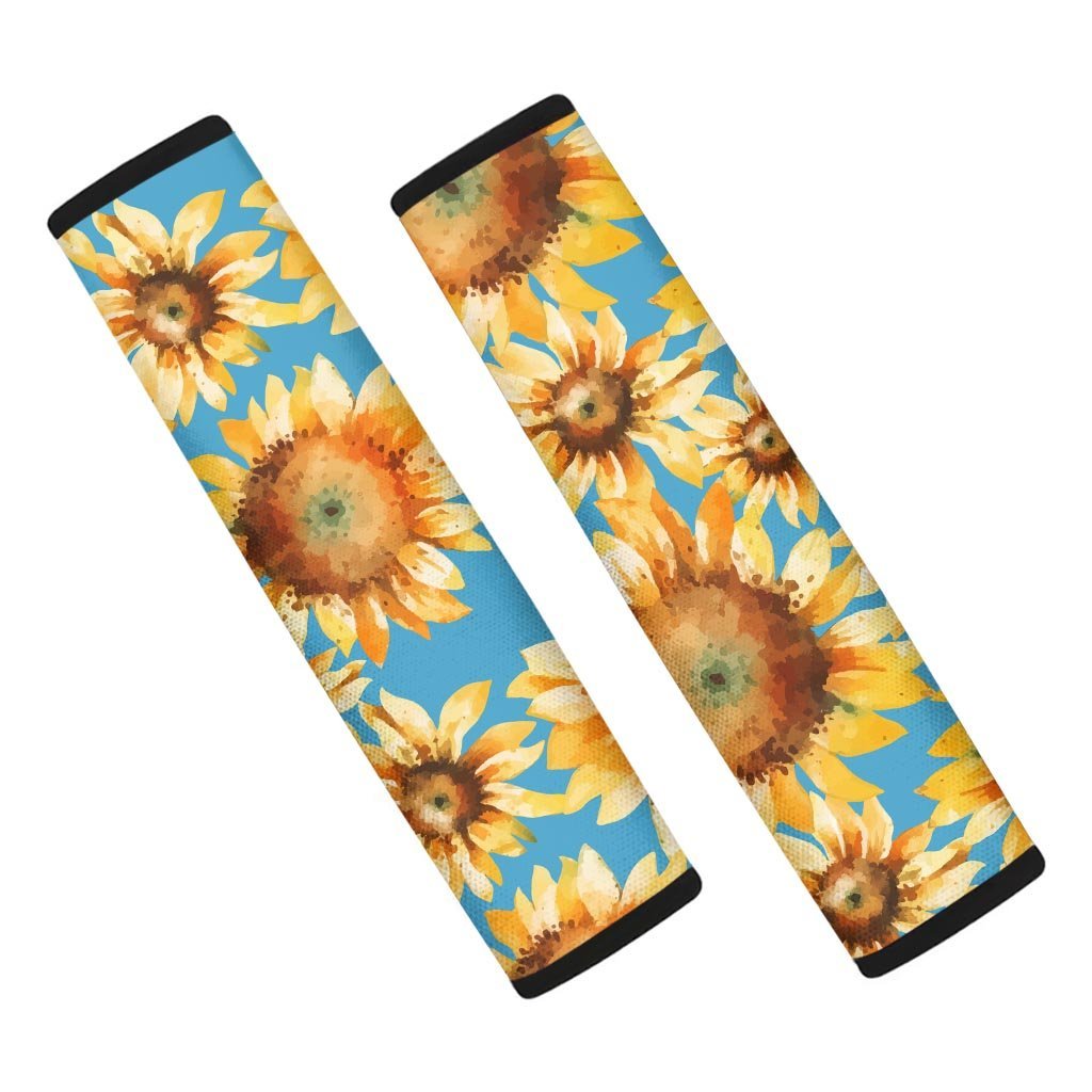 Blue Sunflower Seat Belt Cover-grizzshop