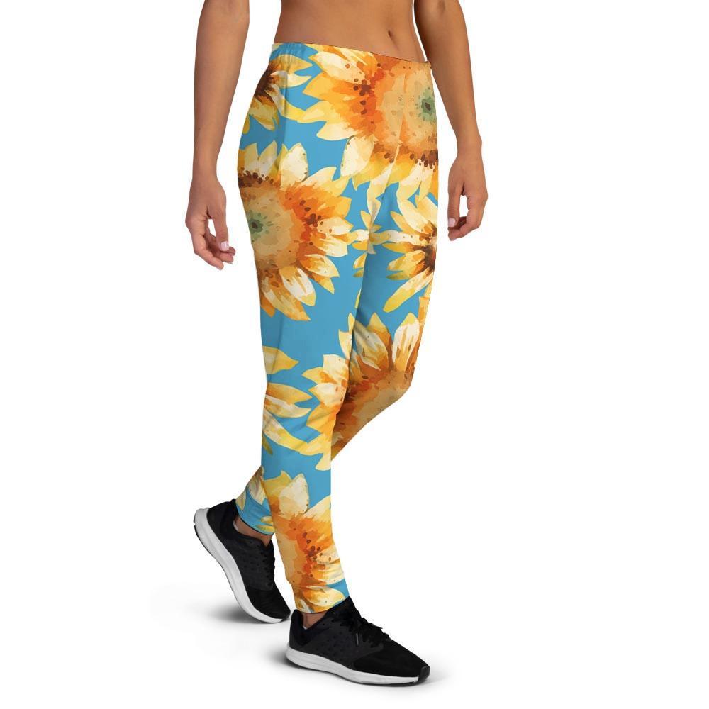 Blue Sunflower Women's Joggers-grizzshop