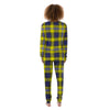 Blue Tartan And Black Yellow Print Pattern Women's Pajamas-grizzshop