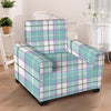 Blue Tartan Plaid Armchair Cover-grizzshop