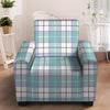 Blue Tartan Plaid Armchair Cover-grizzshop