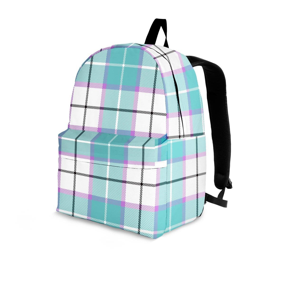 Blue Tartan Plaid Backpack-grizzshop