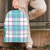 Blue Tartan Plaid Backpack-grizzshop