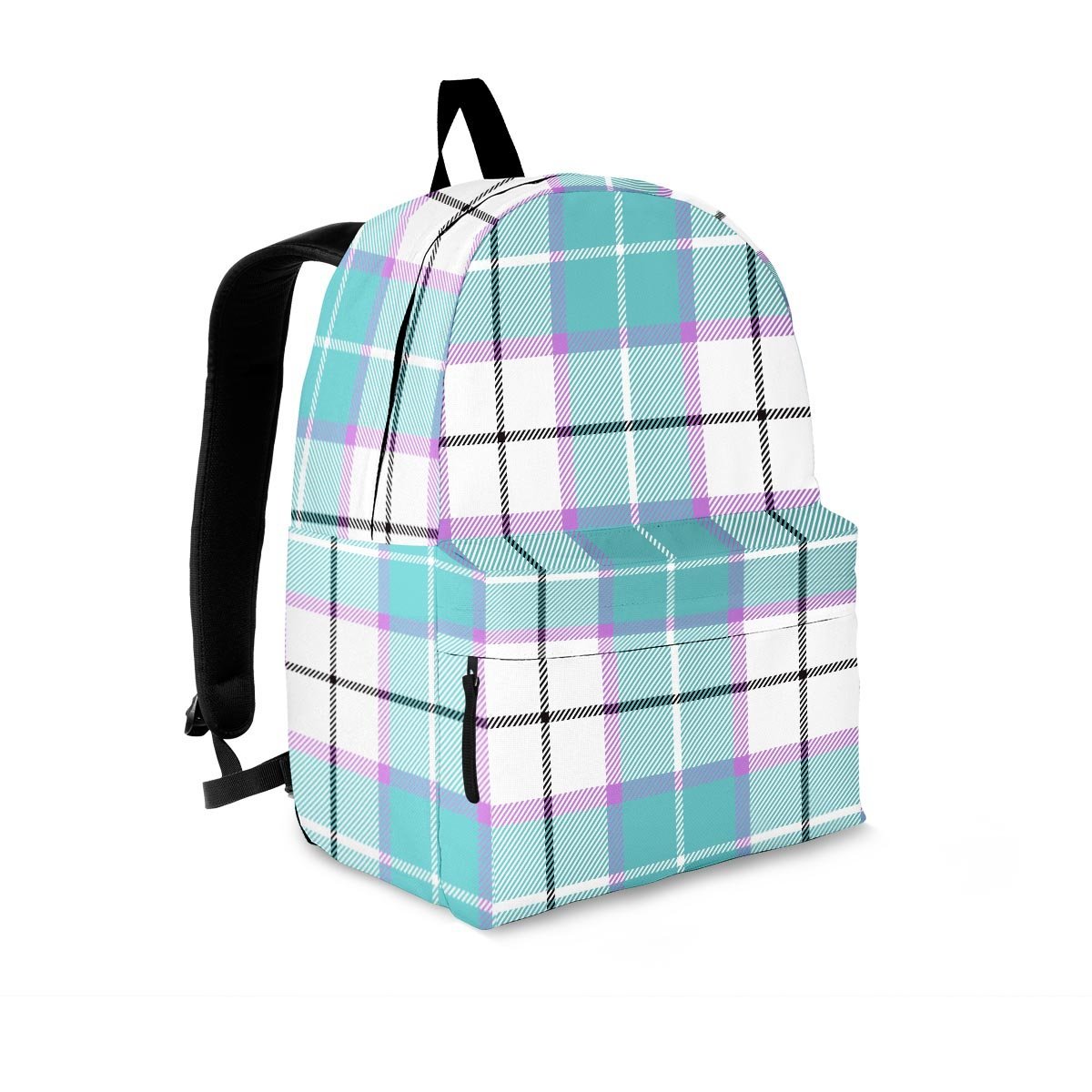 Blue Tartan Plaid Backpack-grizzshop