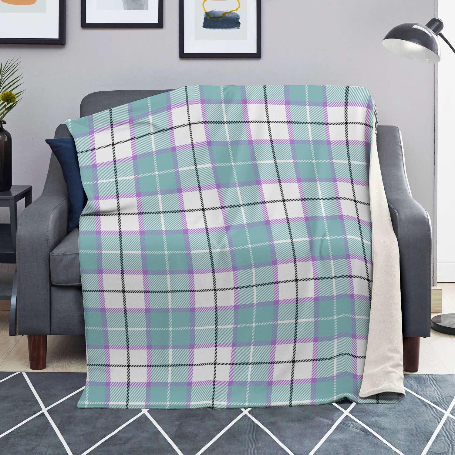 Blue Tartan Plaid Blanket-grizzshop