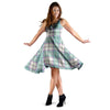 Blue Tartan Plaid Dress-grizzshop