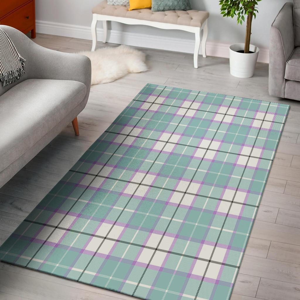 Blue Tartan Plaid Floor Mat-grizzshop