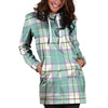 Blue Tartan Plaid Hoodie Dress-grizzshop