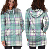 Blue Tartan Plaid Hoodie Dress-grizzshop